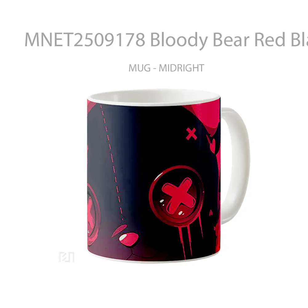 Bloody Bear Red Black Mug MNET2509178 - All-side / Desain