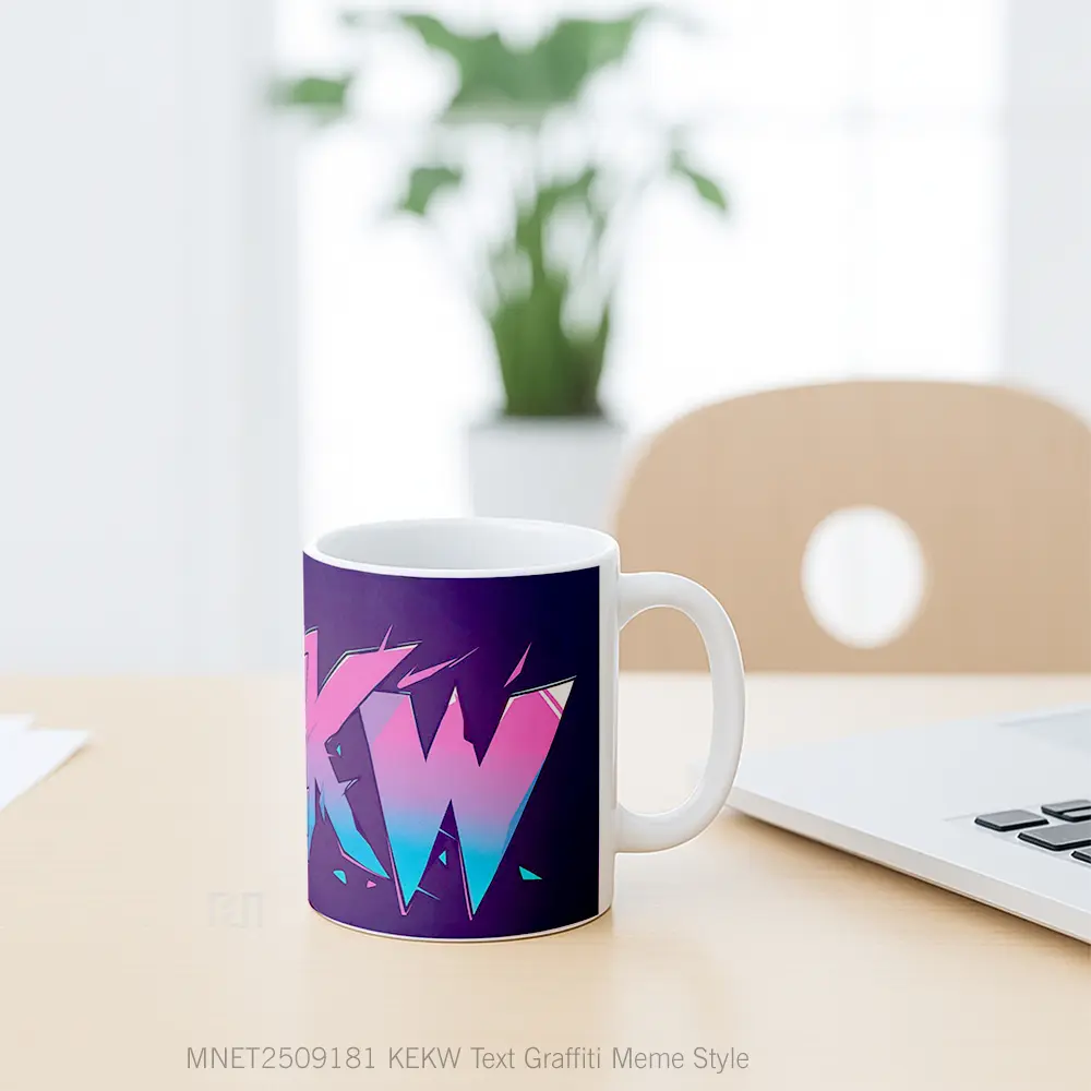 Kekw Text Graffiti Meme Style Mug MNET2509181 - All-side / Desain