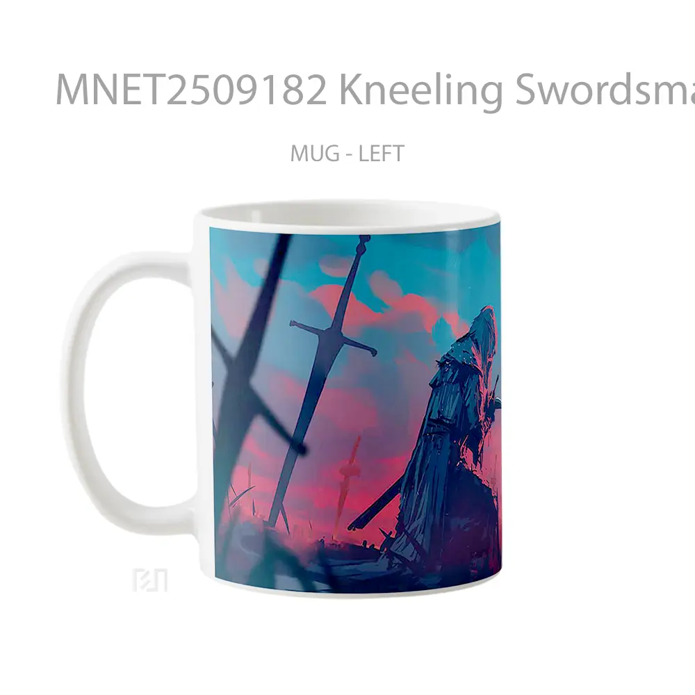 Kneeling Swordsman Sunset Mug MNET2509182 - All-side / Desain
