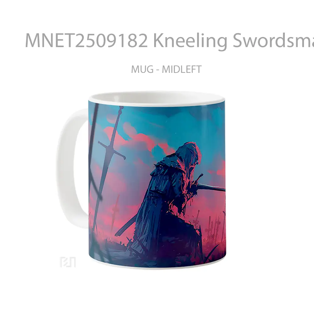 Kneeling Swordsman Sunset Mug MNET2509182 - All-side / Desain