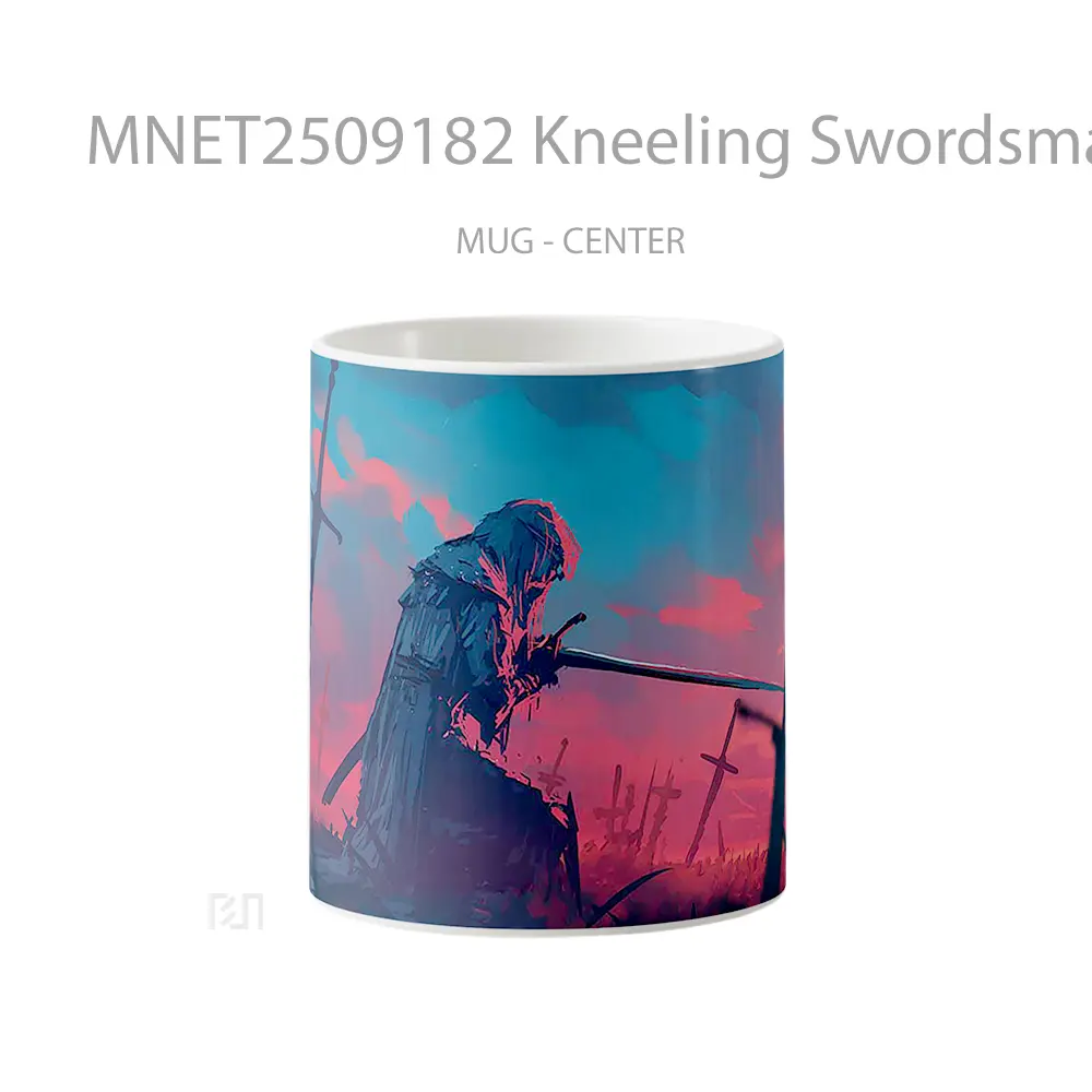 Kneeling Swordsman Sunset Mug MNET2509182 - All-side / Desain