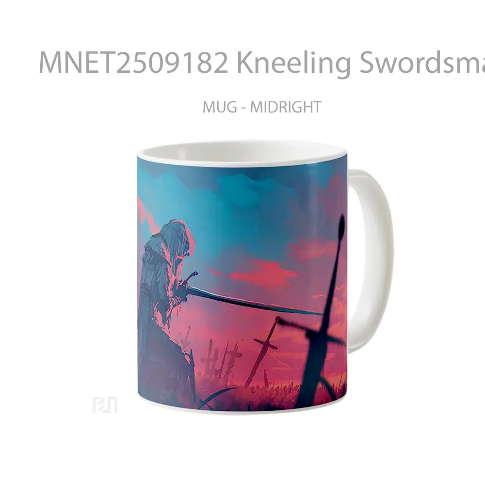 Kneeling Swordsman Sunset Mug MNET2509182 - All-side / Desain