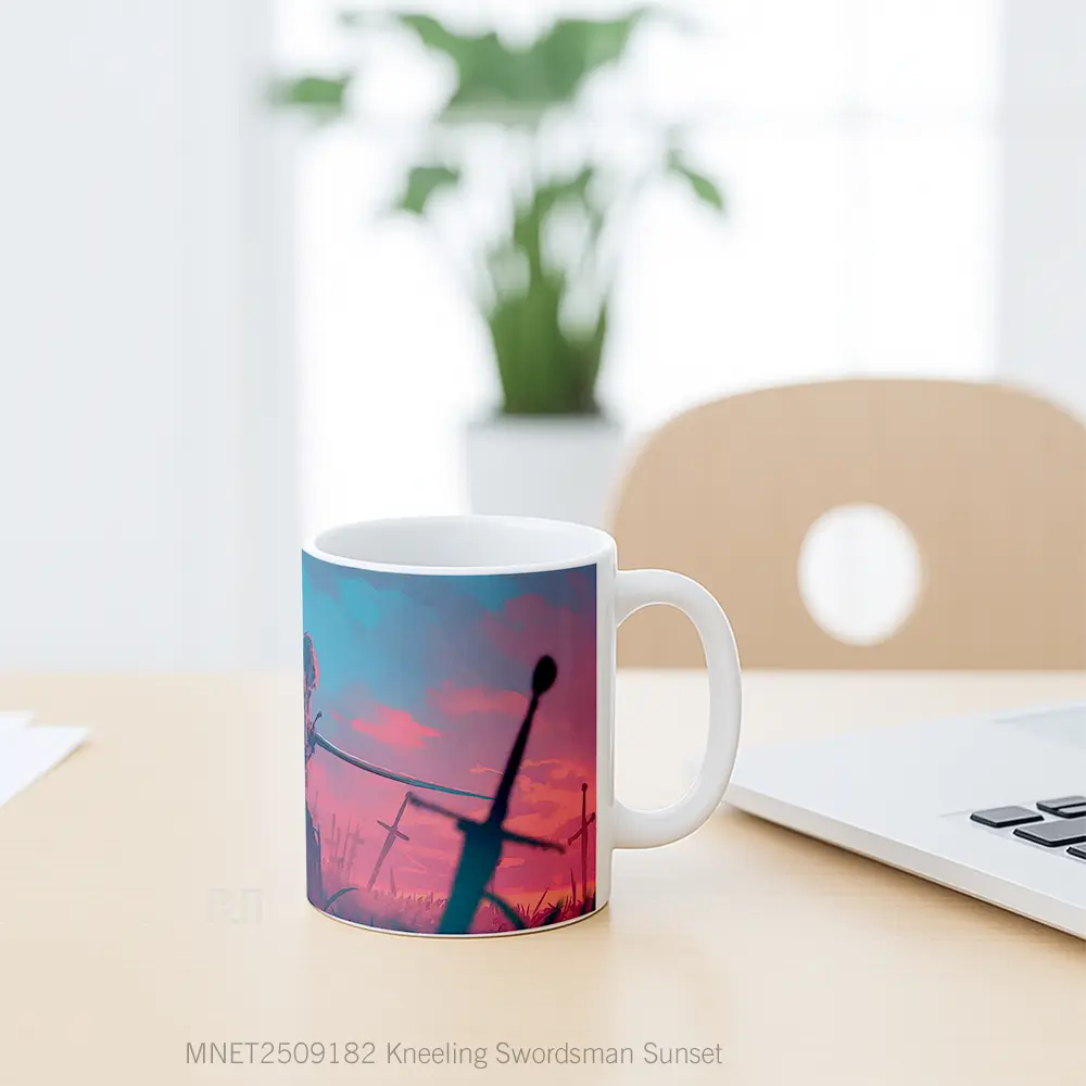 Kneeling Swordsman Sunset Mug MNET2509182 - All-side / Desain