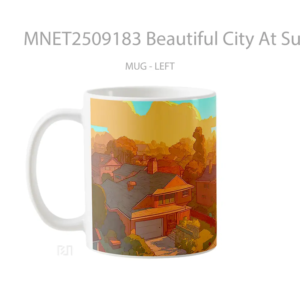 Beautiful City At Sunset Best Mug MNET2509183 - All-side / Desain