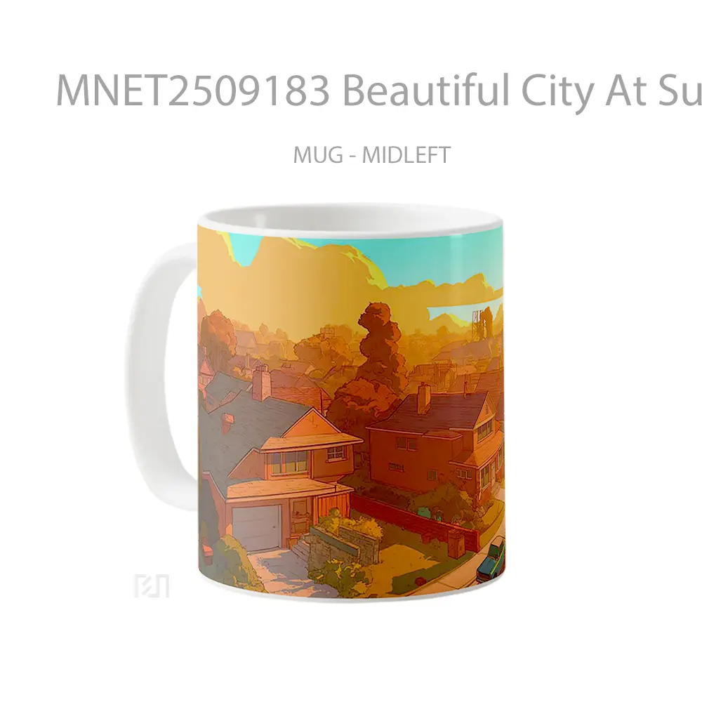 Beautiful City At Sunset Best Mug MNET2509183 - All-side / Desain