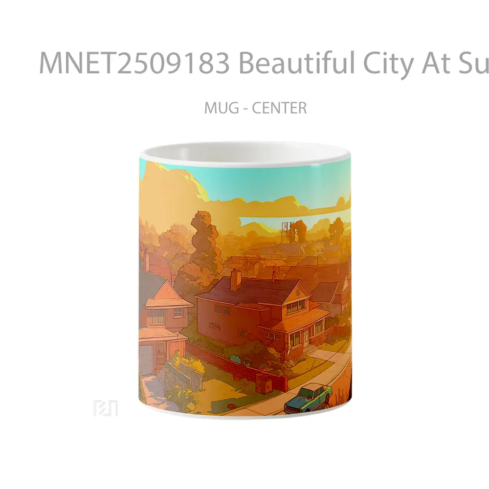 Beautiful City At Sunset Best Mug MNET2509183 - All-side / Desain