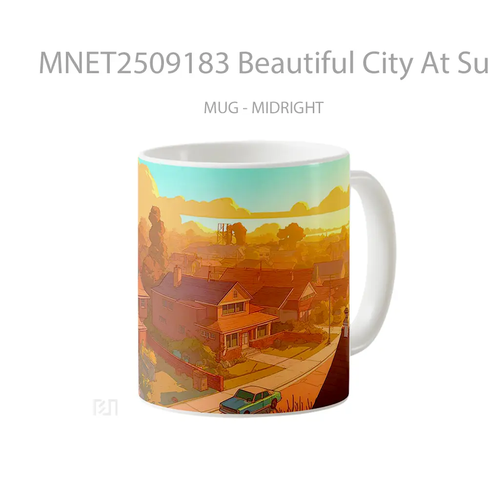 Beautiful City At Sunset Best Mug MNET2509183 - All-side / Desain