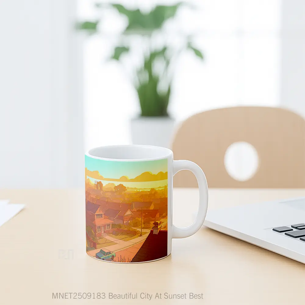 Beautiful City At Sunset Best Mug MNET2509183 - All-side / Desain