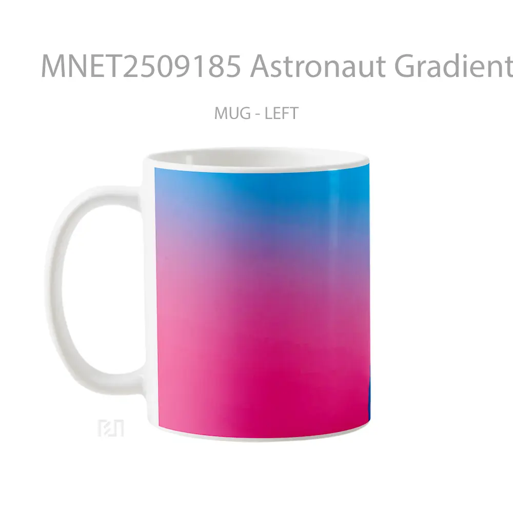 Astronaut Gradient Pink & Blue Minimal Art Mug MNET2509185 - All-side / Desain