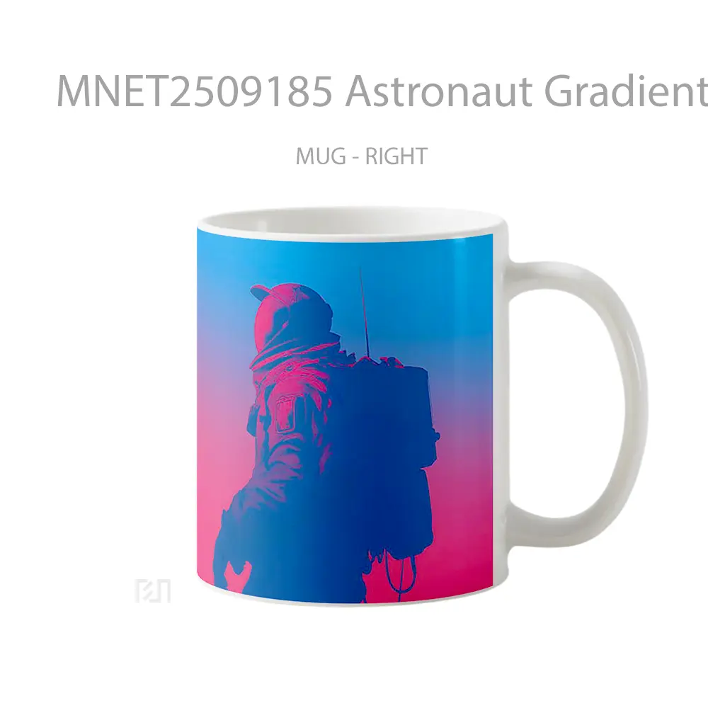 Astronaut Gradient Pink & Blue Minimal Art Mug MNET2509185