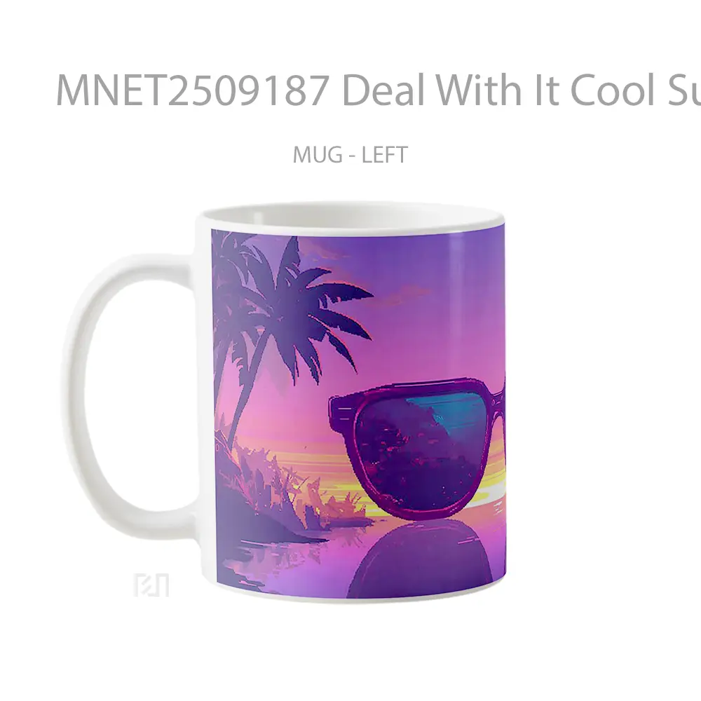Deal With It Cool Sunglasses Sunset Vibe Mug MNET2509187 - All-side / Desain