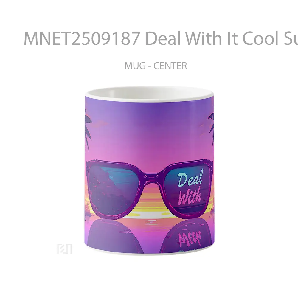 Deal With It Cool Sunglasses Sunset Vibe Mug MNET2509187 - All-side / Desain