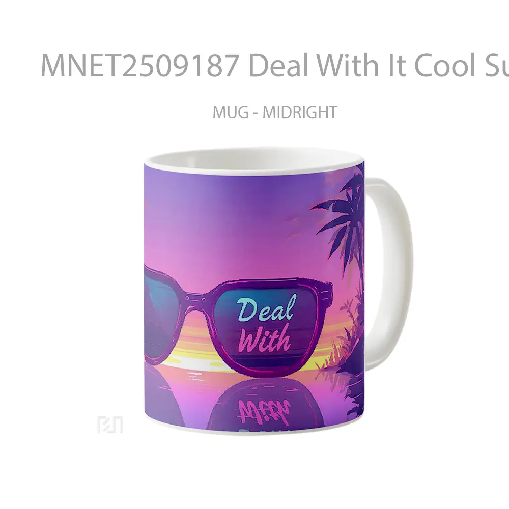 Deal With It Cool Sunglasses Sunset Vibe Mug MNET2509187 - All-side / Desain