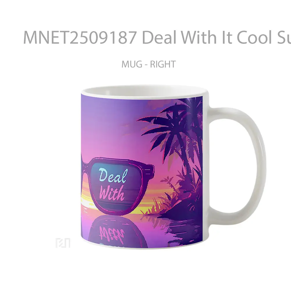 Deal With It Cool Sunglasses Sunset Vibe Mug MNET2509187