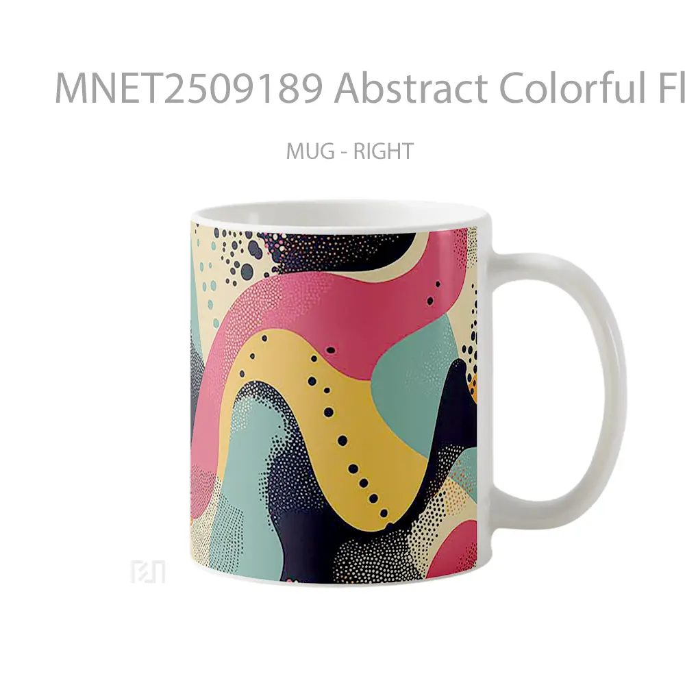 Abstract Colorful Fluid Shapes Mug MNET2509189