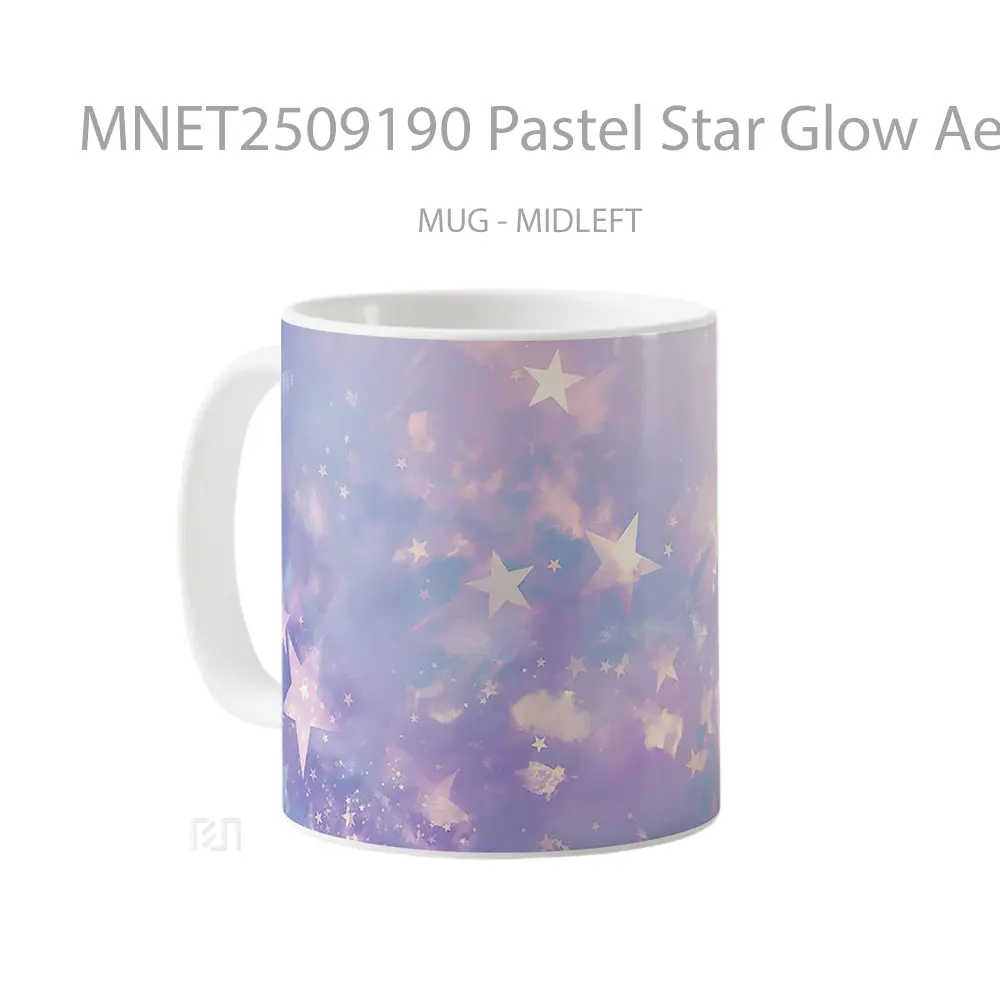Pastel Star Glow Aesthetic Mug MNET2509190 - All-side / Desain