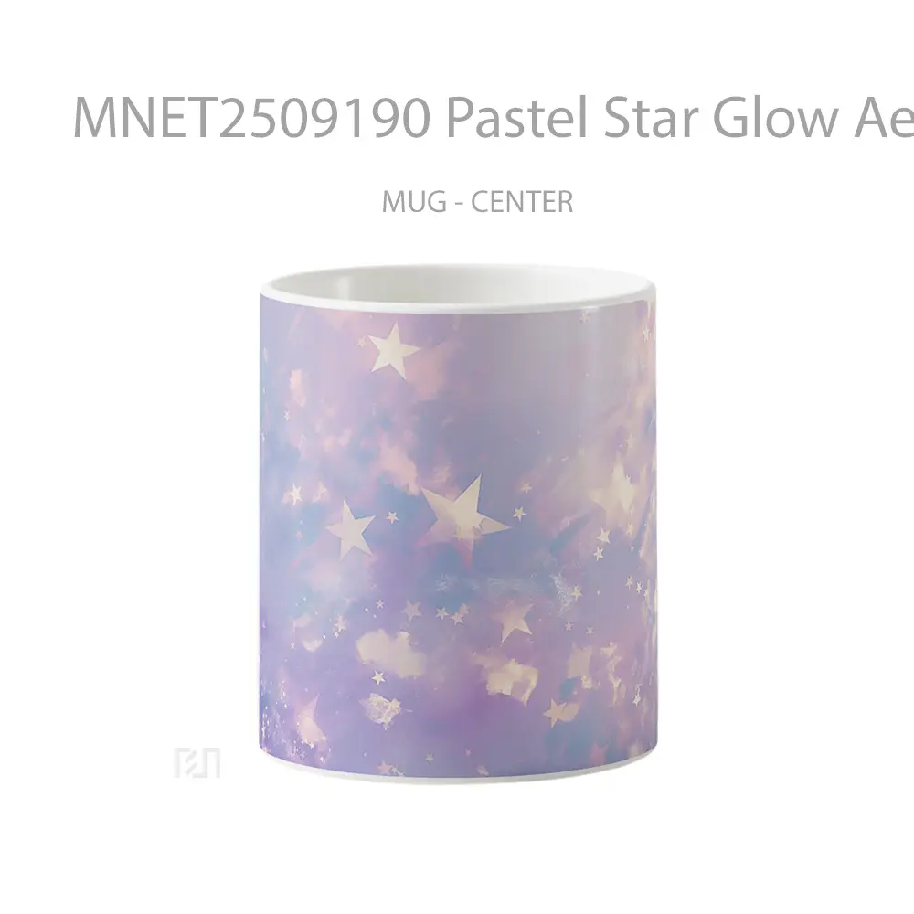 Pastel Star Glow Aesthetic Mug MNET2509190 - All-side / Desain