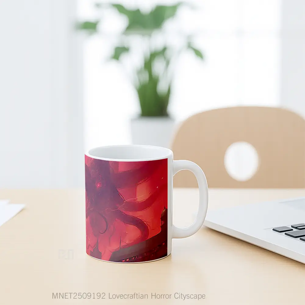 Lovecraftian Horror Cityscape Mug MNET2509192 - All-side / Desain