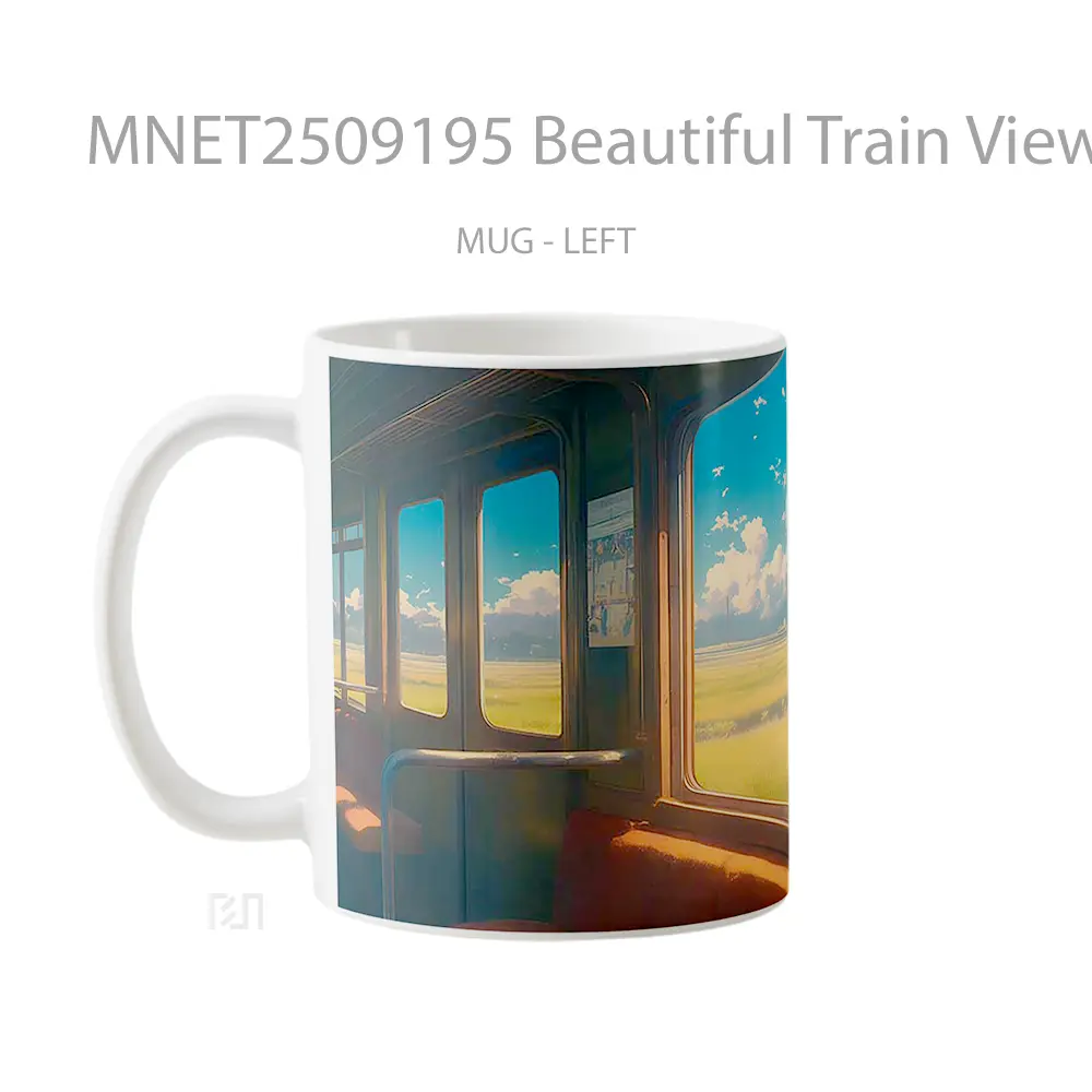 Beautiful Train View Summer Fields Cozy Seats Mug MNET2509195 - All-side / Desain