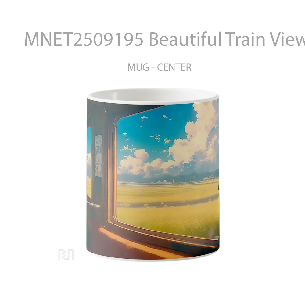 Beautiful Train View Summer Fields Cozy Seats Mug MNET2509195 - All-side / Desain