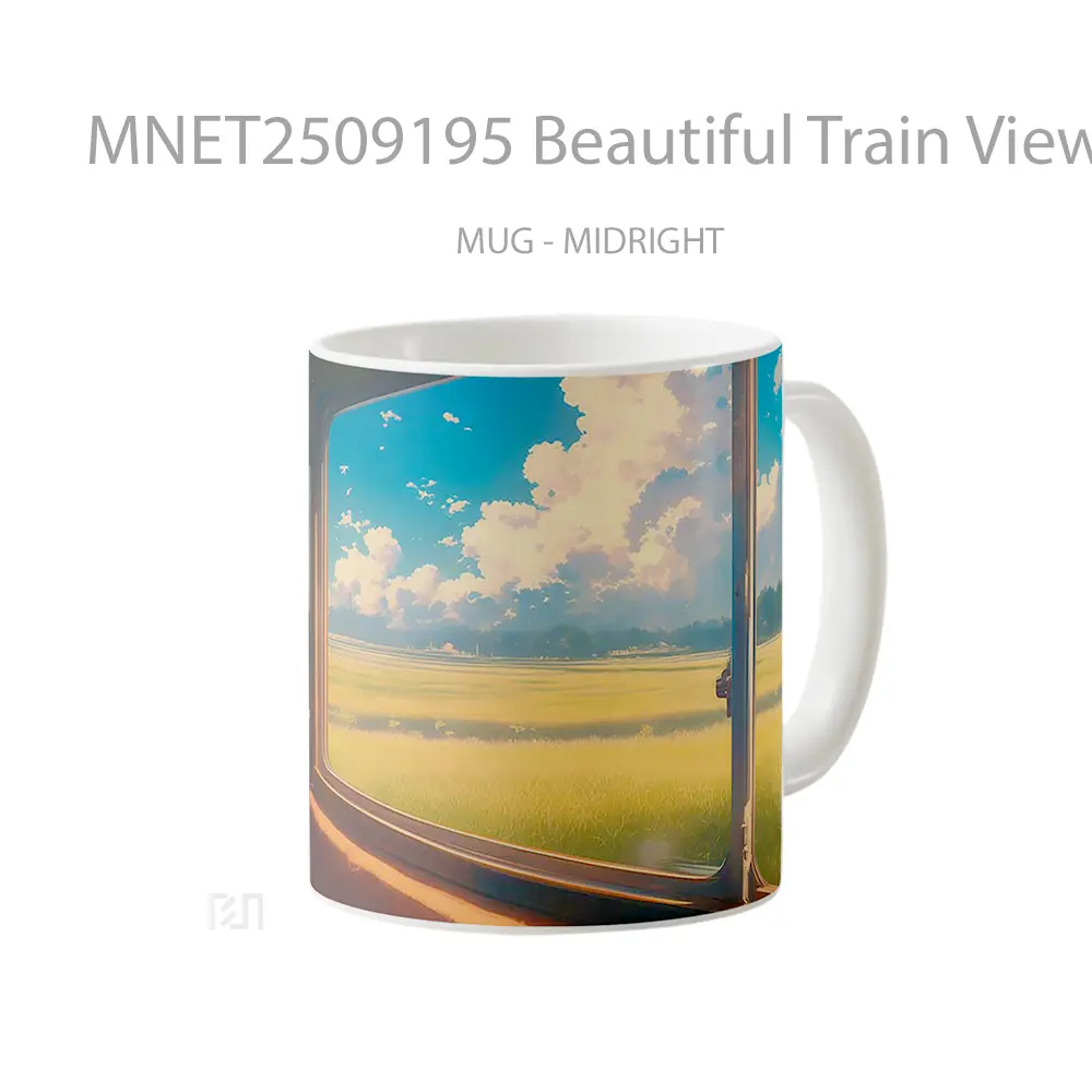 Beautiful Train View Summer Fields Cozy Seats Mug MNET2509195 - All-side / Desain