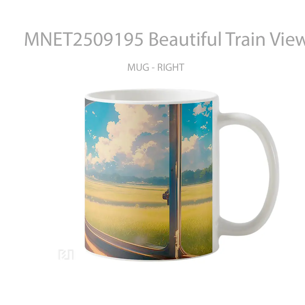 Beautiful Train View Summer Fields Cozy Seats Mug MNET2509195