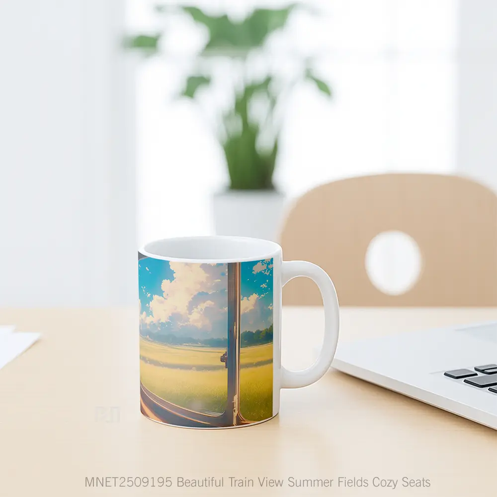 Beautiful Train View Summer Fields Cozy Seats Mug MNET2509195 - All-side / Desain