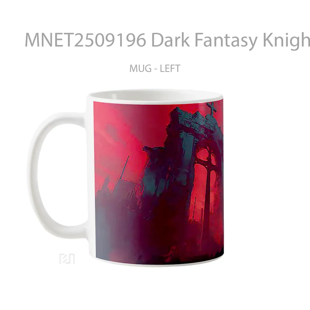 Dark Fantasy Knight Ruins Red Sky Mug MNET2509196 - All-side / Desain