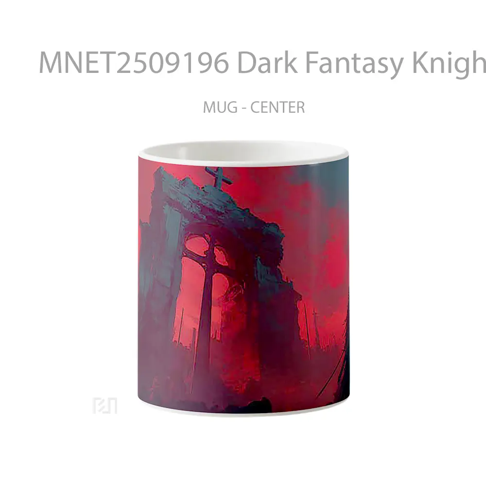 Dark Fantasy Knight Ruins Red Sky Mug MNET2509196 - All-side / Desain