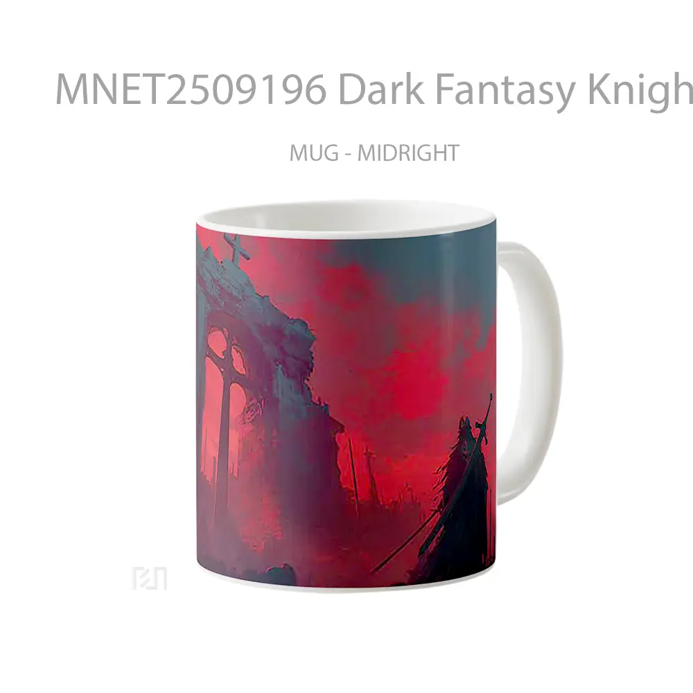 Dark Fantasy Knight Ruins Red Sky Mug MNET2509196 - All-side / Desain