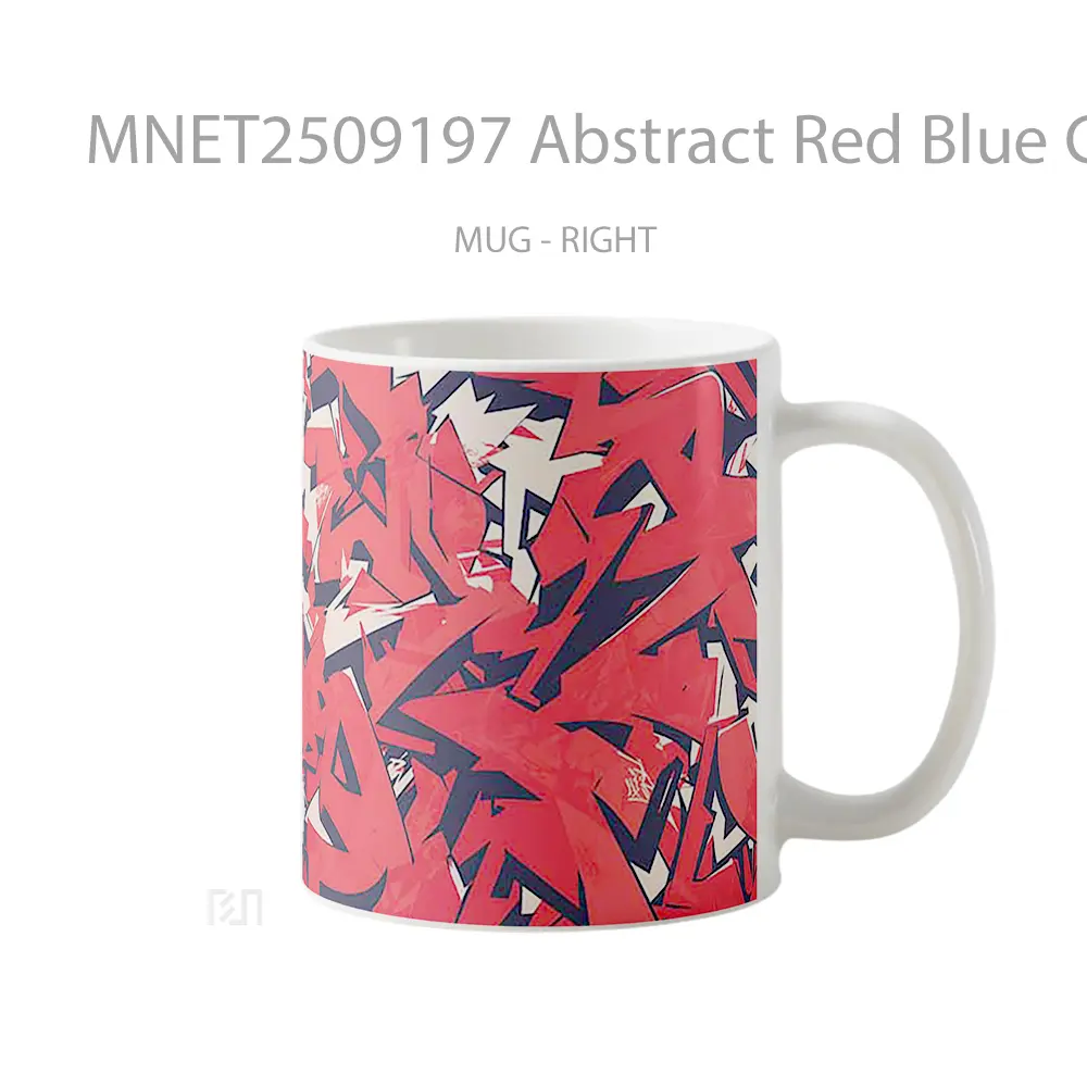 Abstract Red Blue Graffiti Mug MNET2509197