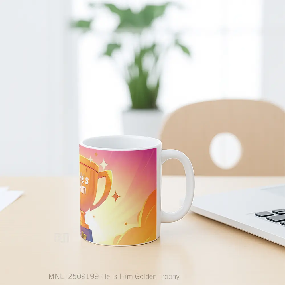 He Is Him Golden Trophy Mug MNET2509199 - All-side / Desain