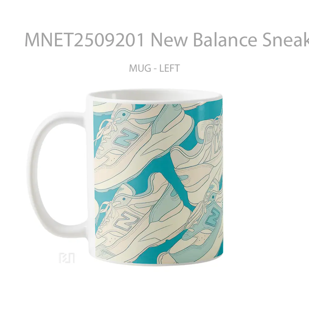 New Balance Sneakers Minimal Pattern Mug MNET2509201 - All-side / Desain