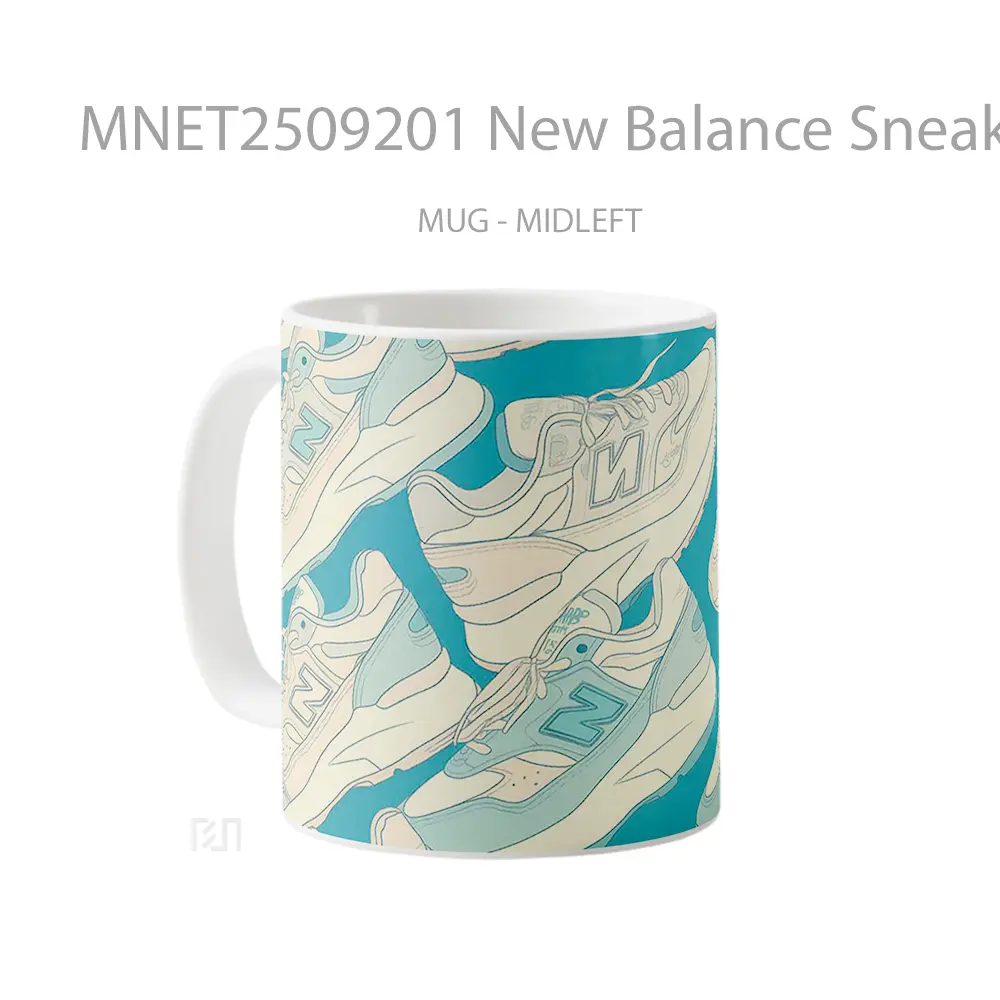 New Balance Sneakers Minimal Pattern Mug MNET2509201 - All-side / Desain