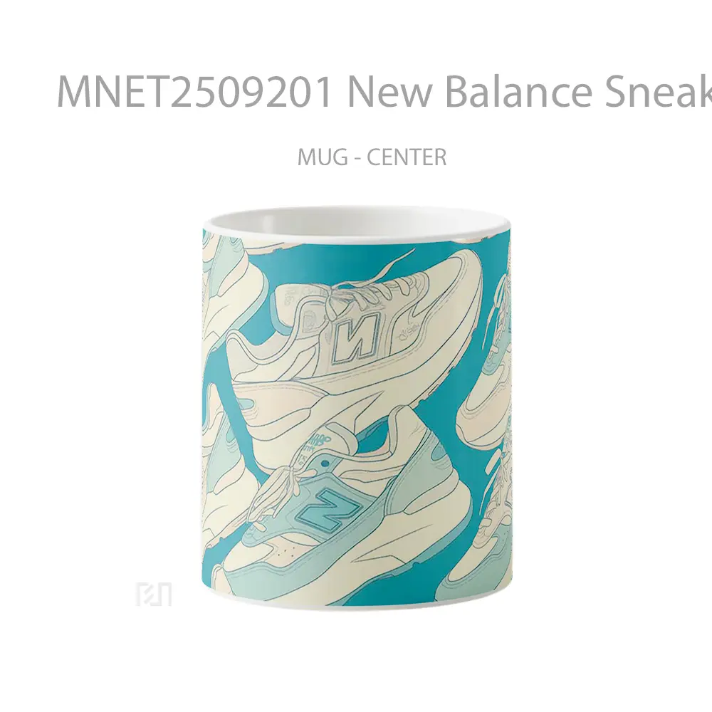 New Balance Sneakers Minimal Pattern Mug MNET2509201 - All-side / Desain