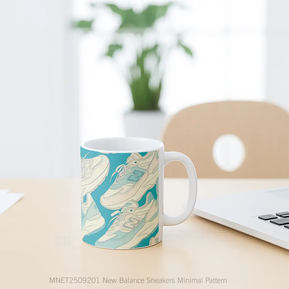 New Balance Sneakers Minimal Pattern Mug MNET2509201 - All-side / Desain