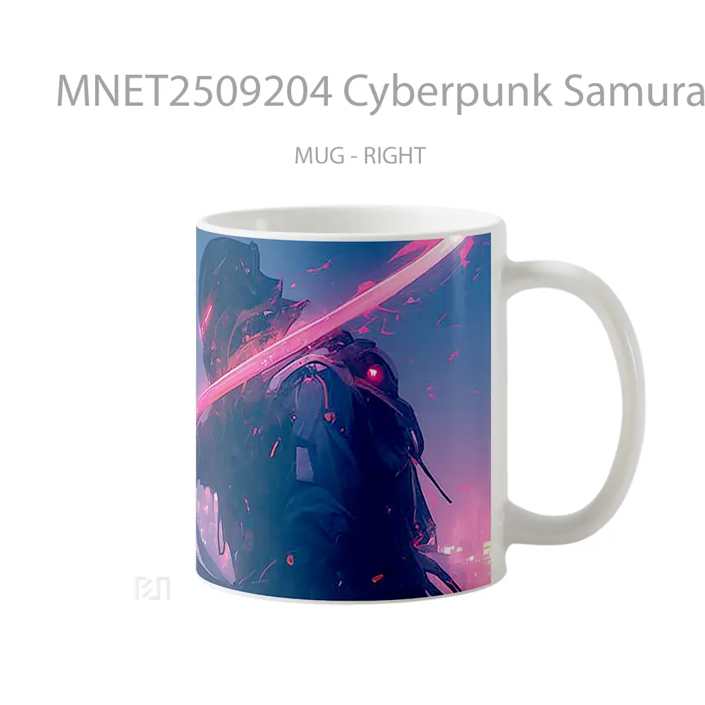 Cyberpunk Samurai Glowing Sword Mug MNET2509204