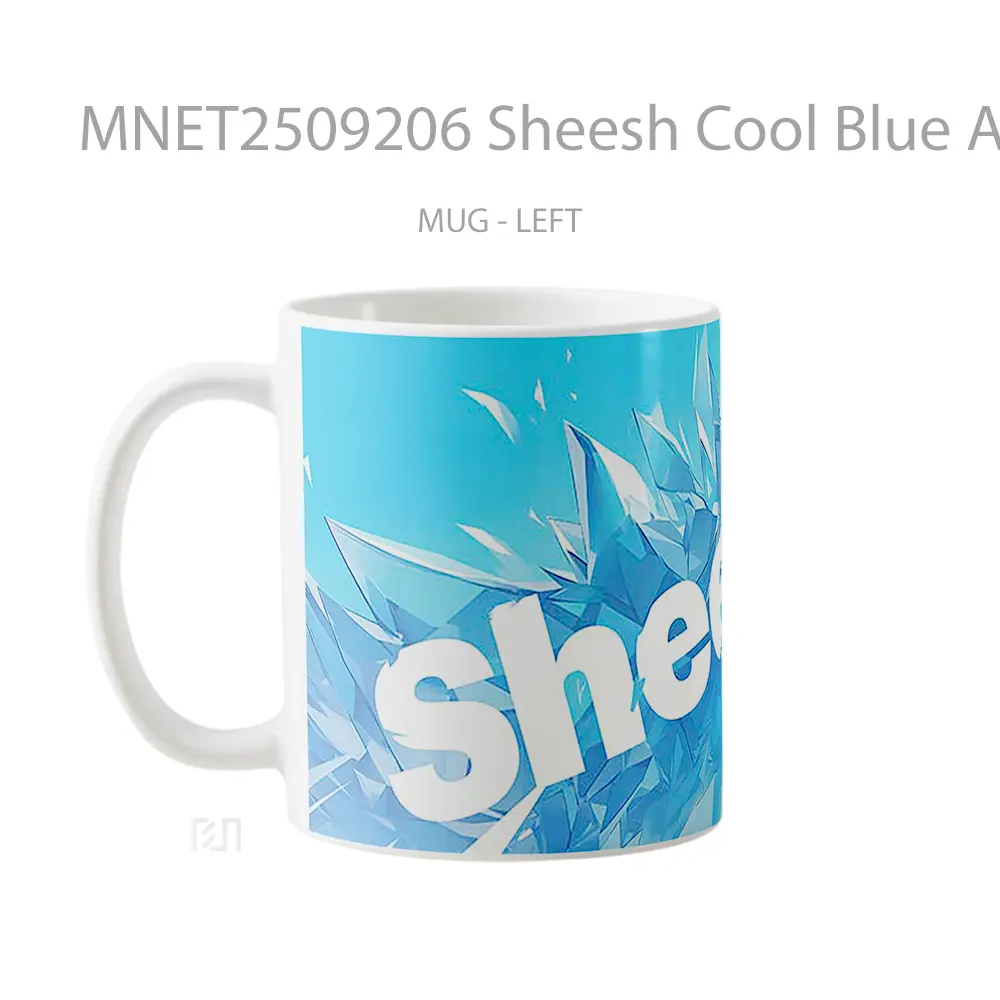 Sheesh Cool Blue Abstract Mug MNET2509206 - All-side / Desain