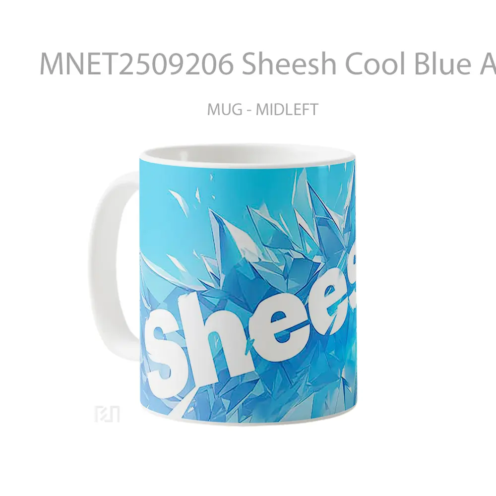 Sheesh Cool Blue Abstract Mug MNET2509206 - All-side / Desain