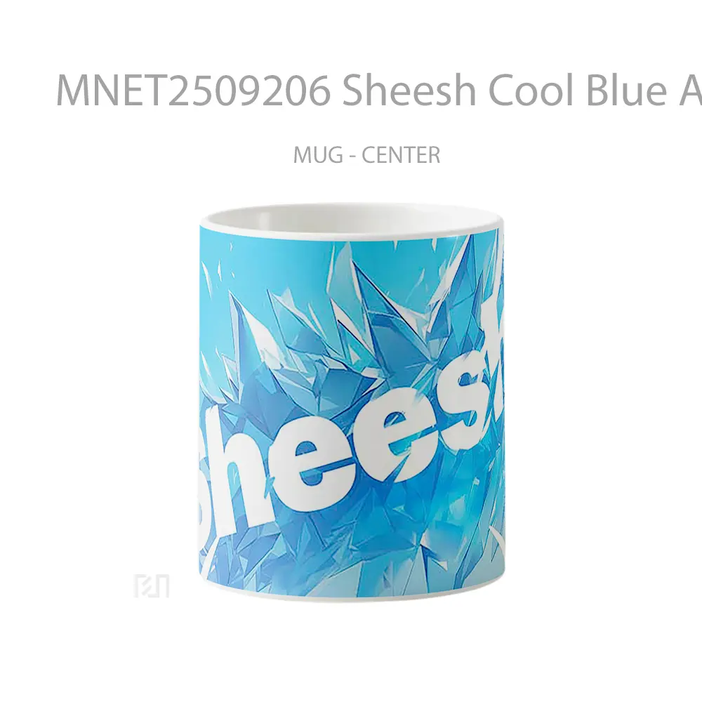 Sheesh Cool Blue Abstract Mug MNET2509206 - All-side / Desain