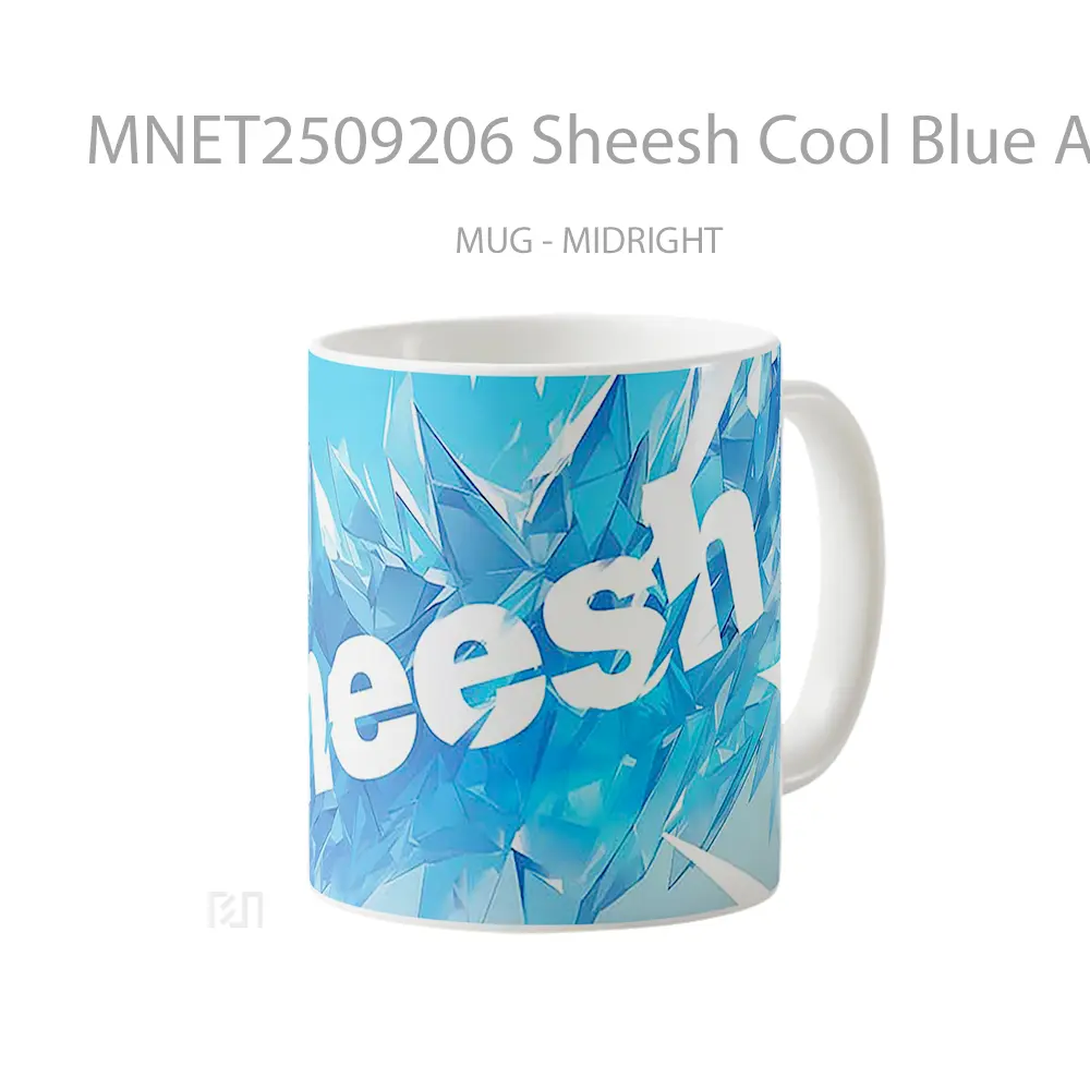 Sheesh Cool Blue Abstract Mug MNET2509206 - All-side / Desain