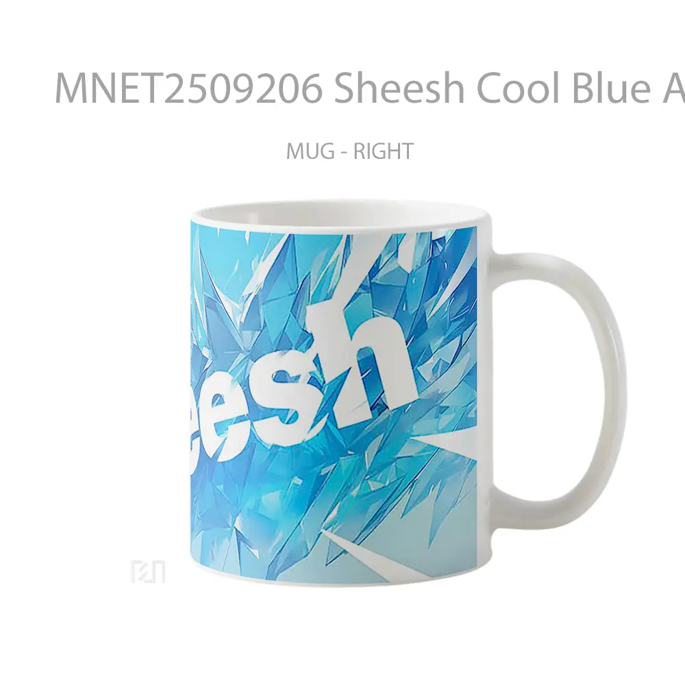 Sheesh Cool Blue Abstract Mug MNET2509206