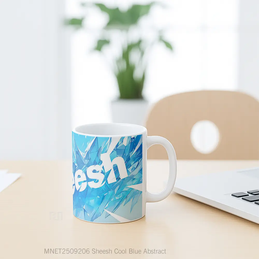 Sheesh Cool Blue Abstract Mug MNET2509206 - All-side / Desain