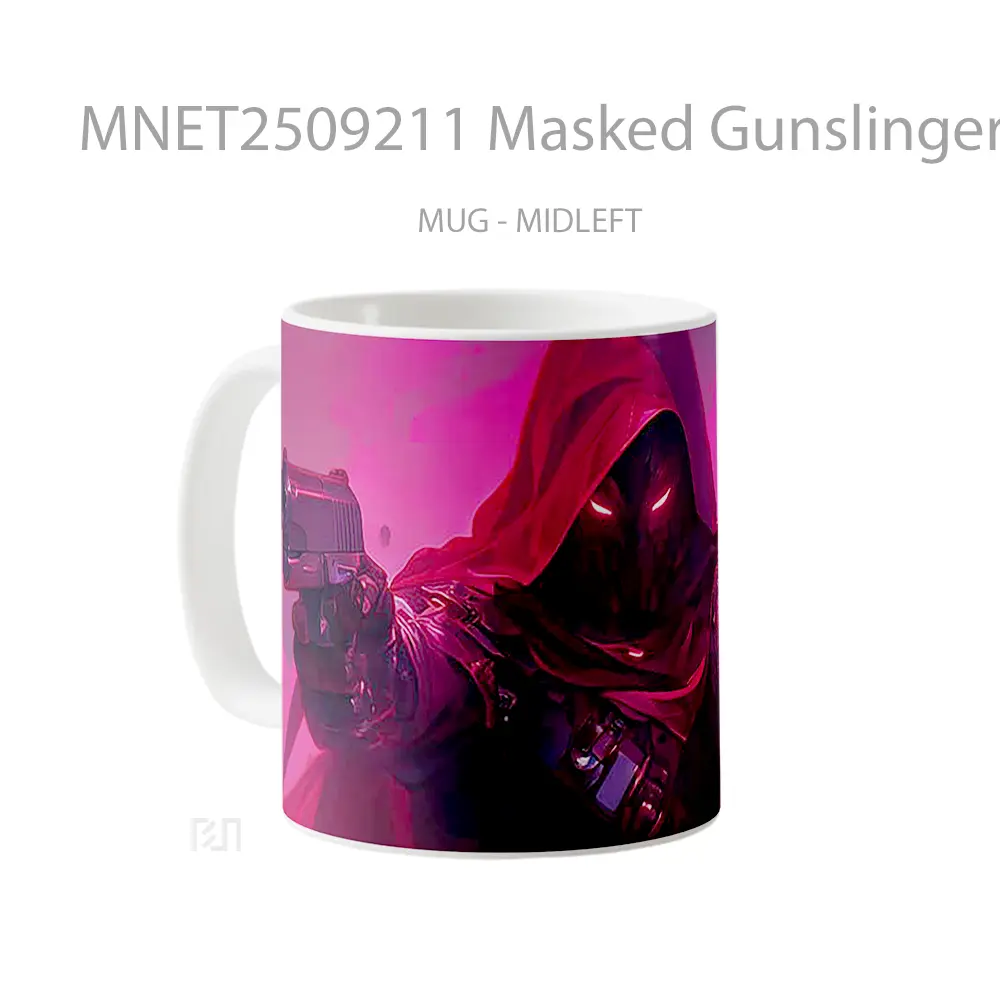 Masked Gunslinger Red Eyes Mug MNET2509211 - All-side / Desain