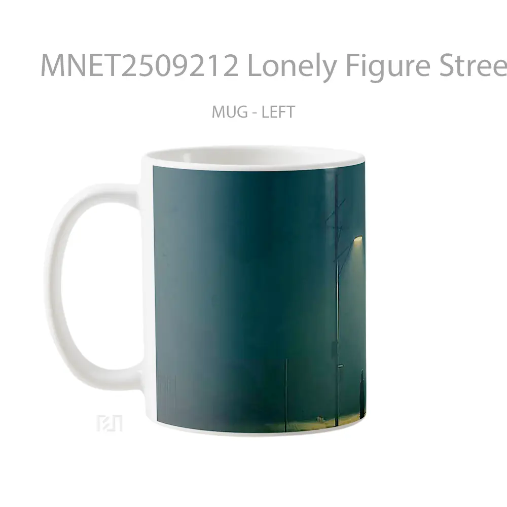 Lonely Figure Street Light Mug MNET2509212 - All-side / Desain