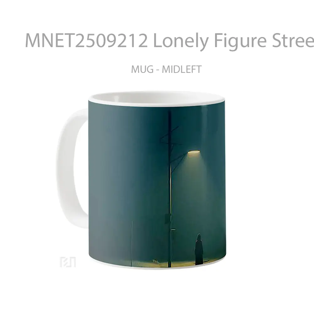 Lonely Figure Street Light Mug MNET2509212 - All-side / Desain