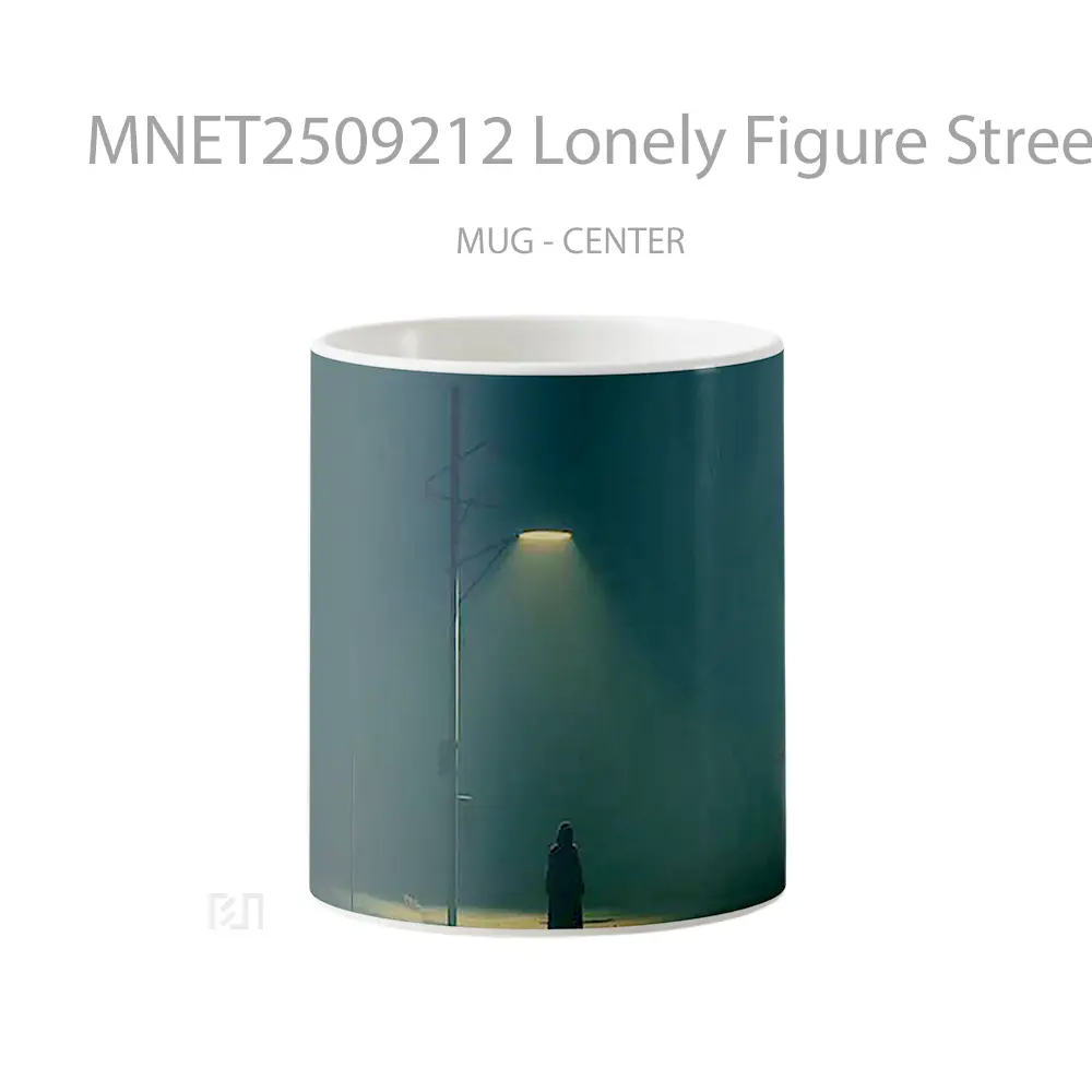 Lonely Figure Street Light Mug MNET2509212 - All-side / Desain