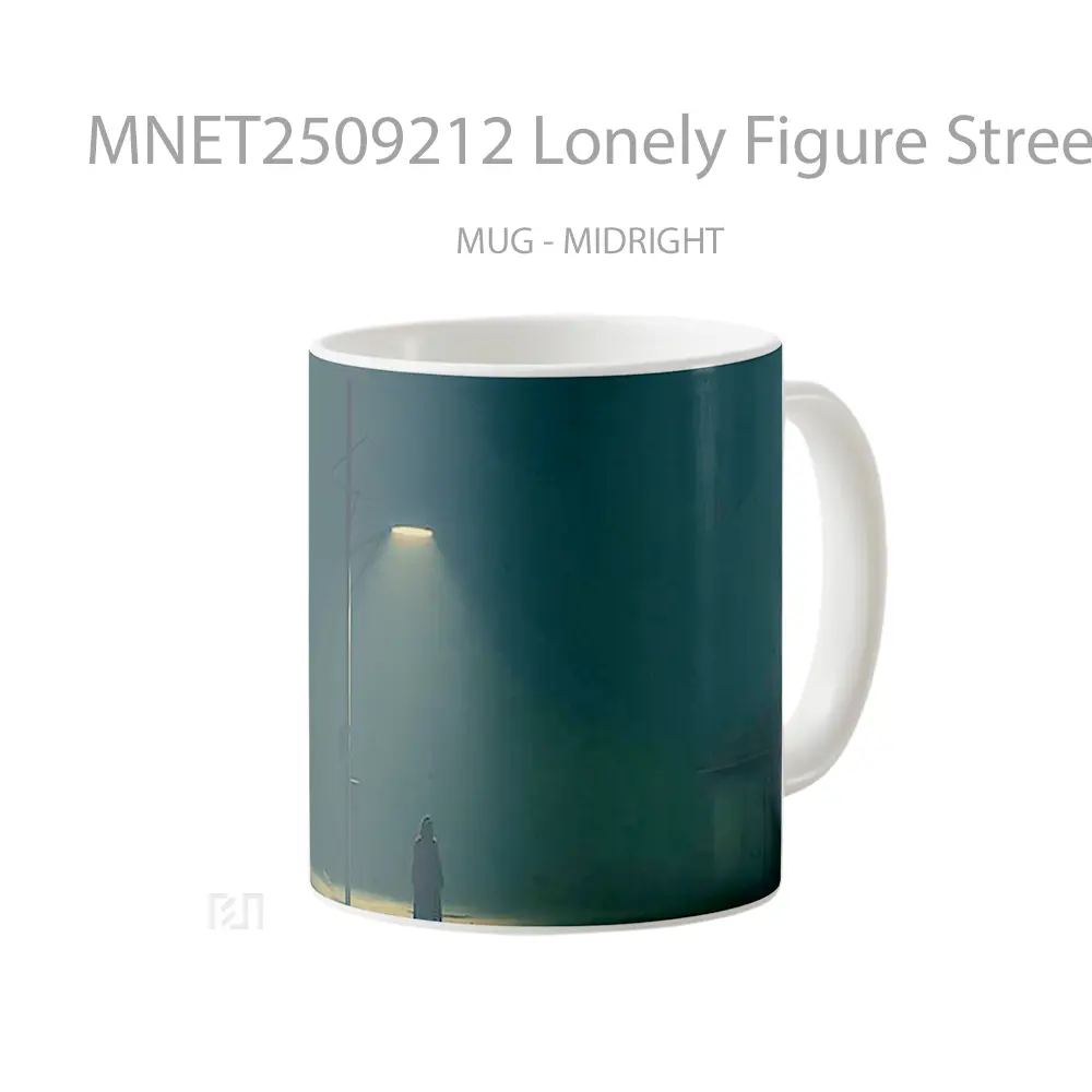 Lonely Figure Street Light Mug MNET2509212 - All-side / Desain