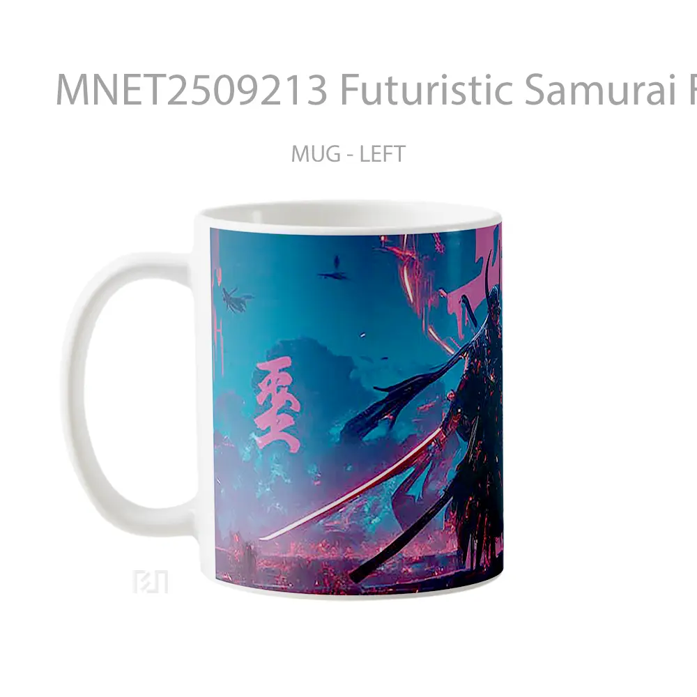 Futuristic Samurai Fight Mug MNET2509213 - All-side / Desain