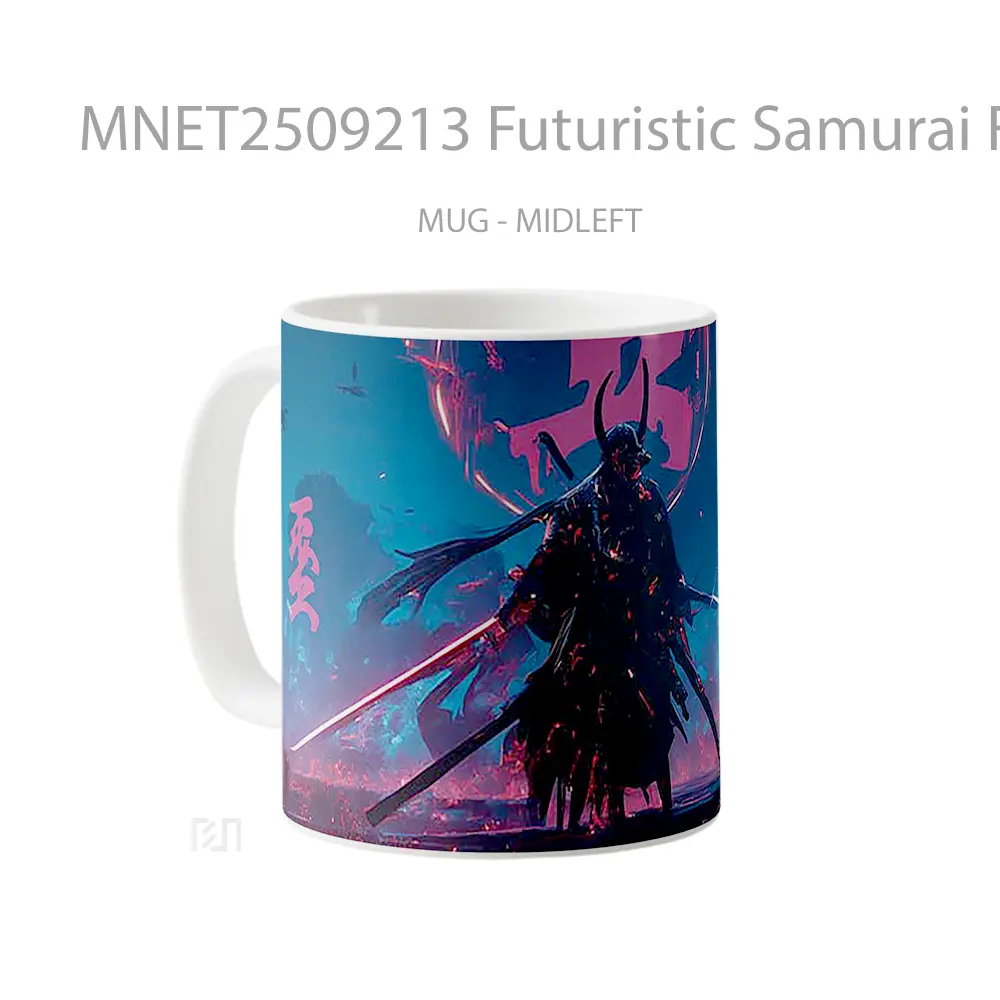 Futuristic Samurai Fight Mug MNET2509213 - All-side / Desain